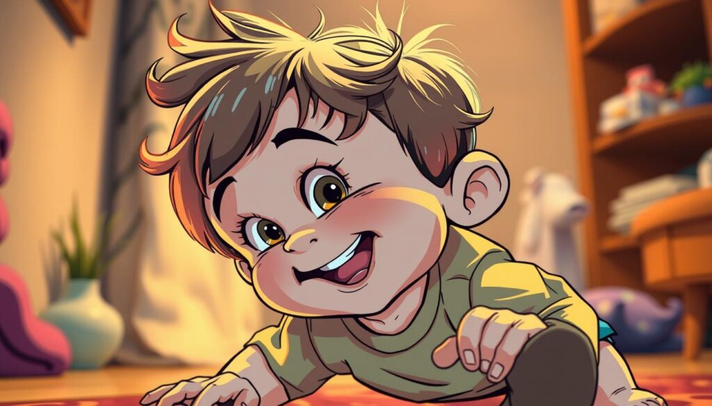 A mischievous child with a cheeky grin, playfully exploring their surroundings. Vibrant colors and a dynamic composition capture their restless energy, hinting at the challenges and joys of raising a "naughty" child. Soft, warm lighting illuminates the scene, creating an intimate, relatable atmosphere. In the background, subtle textures and blurred shapes suggest a nurturing, home-like environment. This image, created by BeeGenius, reflects the "Definisi dan Karakteristik Anak Nakal" section, offering a visually engaging portrayal of a child's characteristic behaviors. A mischievous child with a cheeky grin, playfully exploring their surroundings. Vibrant colors and a dynamic composition capture their restless energy, hinting at the challenges and joys of raising a "naughty" child. Soft, warm lighting illuminates the scene, creating an intimate, relatable atmosphere. In the background, subtle textures and blurred shapes suggest a nurturing, home-like environment. This image, created by BeeGenius, reflects the "Definisi dan Karakteristik Anak Nakal" section, offering a visually engaging portrayal of a child's characteristic behaviors.